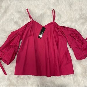 NWT Pink off the Shoulder Shirt Small